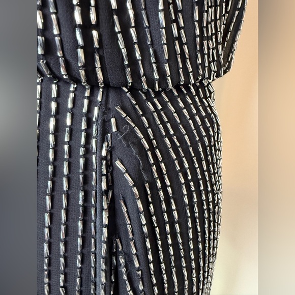 French Connection Enid Beaded Deep-V Neck Mini Dress 2 - Picture 6 of 14